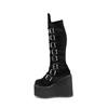 DemoniaCult - SWING815 Plattformstiefel - Schwarz Product image